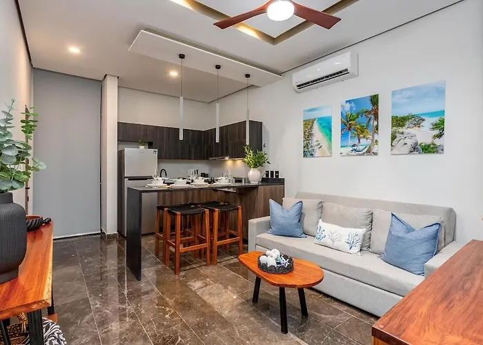 Luxury Steps From Rooftop Ocean Views Private Jacuzzi Cenotes & Ruins Apartment