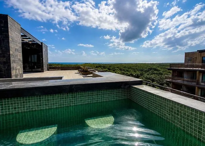 Luxury Steps From Rooftop Ocean Views Private Jacuzzi Cenotes & Ruins Tulum