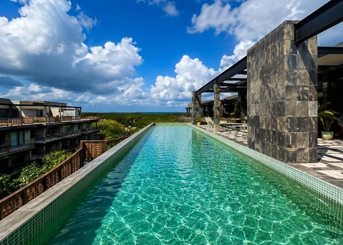 Luxury Steps From Rooftop Ocean Views Private Jacuzzi Cenotes & Ruins Apartment Tulum